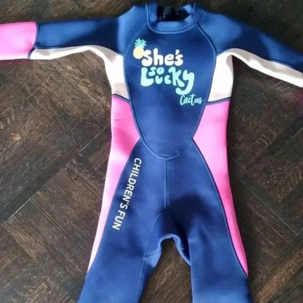 Gogokids Kids Wetsuit Girls Neoprene Swimsuit, Children size S - Picture 2 of 4